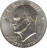 Монета. США. 1 доллар 1976 год. 200 лет независимости США. Монетный двор S. Серебро. ав.