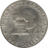 Монета. США. 1 доллар 1976 год. 200 лет независимости США. Монетный двор S. Серебро. рев.
