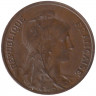 Монета. Франция. 10 сантимов 1913 год. 