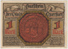 Бона. Нотгельд. Германия. Город Кверфурт. 1 марка 1921 год. Вариант 1090.1.3.2. ав.