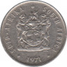 Монета. Южно-Африканская республика (ЮАР). 5 центов 1971 год. ав.