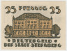 Бона. Нотгельд. Германия. Город Штернберг. 25 пфеннигов 1922 год. Вариант 1268.1.2. ав.