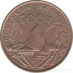 Монета. Французская Полинезия. 100 франков 1999 год.