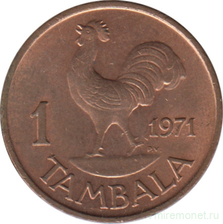 Монета. Малави. 1 тамбала 1971 год.