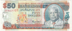 Банкнота. Барбадос. 50 долларов 2000 год. Тип 64. 