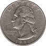 Монета. США. 25 центов 1998 год. Монетный двор P. ав.
