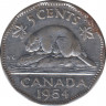 Монета. Канада. 5 центов 1954 год. ав.