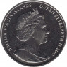 Монета. Великобритания. Британские Виргинские острова. 1 доллар 2002 год. Уолтер Рэйли. рев.