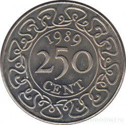 Монета. Суринам. 250 центов 1989 год.