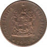 Монета. Южно-Африканская республика (ЮАР). 1/2 цента 1974 год. ав.