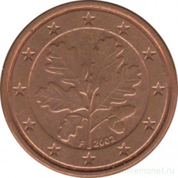 Монета. Германия. 1 цент 2002 год. (F).