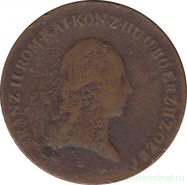 Монета. Австрийская империя. 6 крейцеров 1800 год. Монетный двор G.