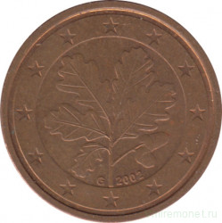 Монета. Германия. 2 цента 2002 год. (G).