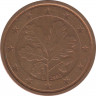 Монета. Германия. 2 цента 2002 год. (G). ав.
