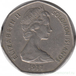 Монета. Соломоновы острова. 1 доллар 1977 год.