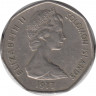 Монета. Соломоновы острова. 1 доллар 1977 год. ав.