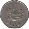 Монета. Соломоновы острова. 1 доллар 1977 год. рев.