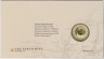 Монета. Австралия. 1 доллар 2019 год. Австралийский золотой самородок. В конверте. открытка тыл.