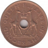 Монета. Родезия и Ньясалэнд. 1/2 пенни 1956 год. рев.