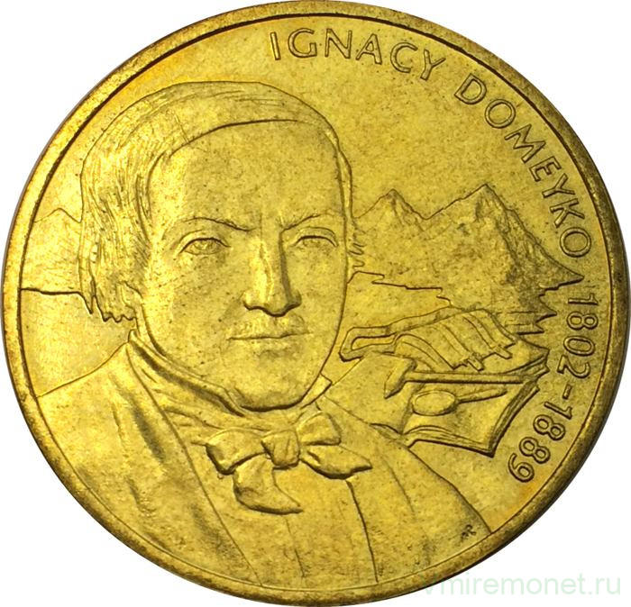 Монета. Польша. 2 злотых 2007 год. Игнацы Домейко.
