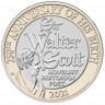 Монета. Великобритания. 2 фунта 2021 год. 250 лет со дня рождения Вальтера Скотта. В буклете. 