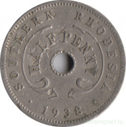 Монета. Южная Родезия. 1/2 пенни 1938 год.