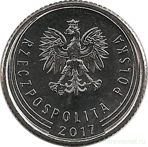Монета. Польша. 50 грошей 2017 год.