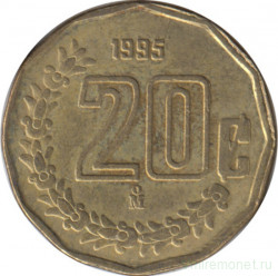 Монета. Мексика. 20 сентаво 1995 год.