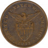 Монета. Филиппины. 1 сентаво 1911 год. ав.