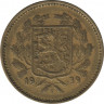 Аверс. Монета. Финляндия. 5 марок 1939 год.