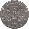 Монета. Сингапур. 20 центов 1987 год. ав.