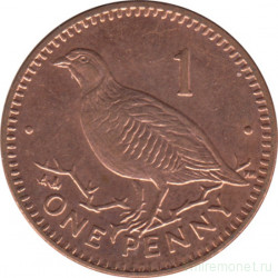 Монета. Гибралтар. 1 пенни 1999 год.