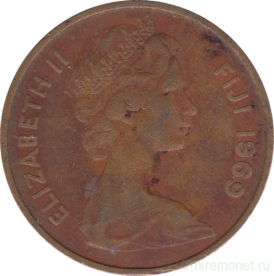 Монета. Фиджи. 2 цента 1969 год.