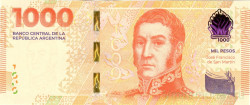 Банкнота. Аргентина. 1000 песо 2023 год. Тип W367.