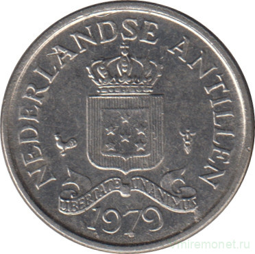 Монета. Нидерландские Антильские острова. 10 центов 1979 год.