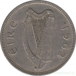 Монета. Ирландия. 1 шиллинг 1962 год.