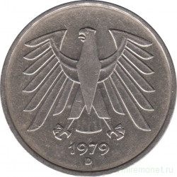 Монета. ФРГ. 5 марок 1979 год. Монетный двор - Мюнхен (D).