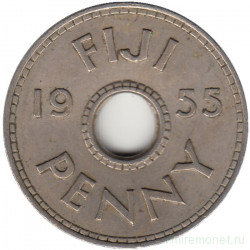 Монета. Фиджи. 1 пенни 1955 год.