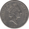 Монета. Новая Зеландия. 5 центов 1987 год. ав.
