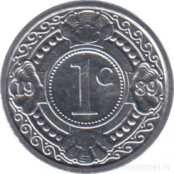 Монета. Нидерландские Антильские острова. 1 цент 1989 год.