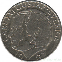 Монета. Швеция. 1 крона 1997 год.