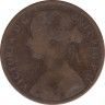 Монета. Великобритания. 1 пенни 1861 год. рев.