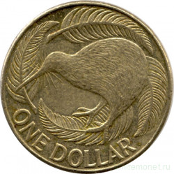 Монета. Новая Зеландия. 1 доллар 2005 год.
