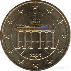 Монета. Германия. 10 центов 2004 год. (D).