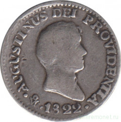 Монета. Мексика. 1/2 реала 1822 год.
