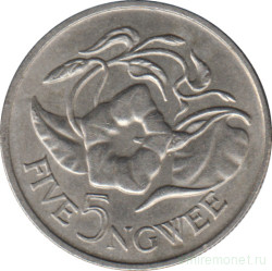 Монета. Замбия. 5 нгве 1978 год.