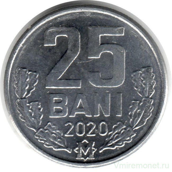 Монета. Молдова. 25 баней 2020 год.
