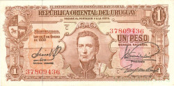 Банкнота. Уругвай. 1 песо 1939 год. Тип 35b(4).