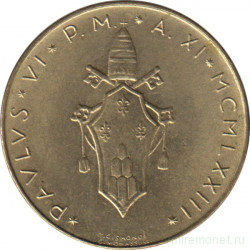 Монета. Ватикан. 20 лир 1973 год. Благородный олень.