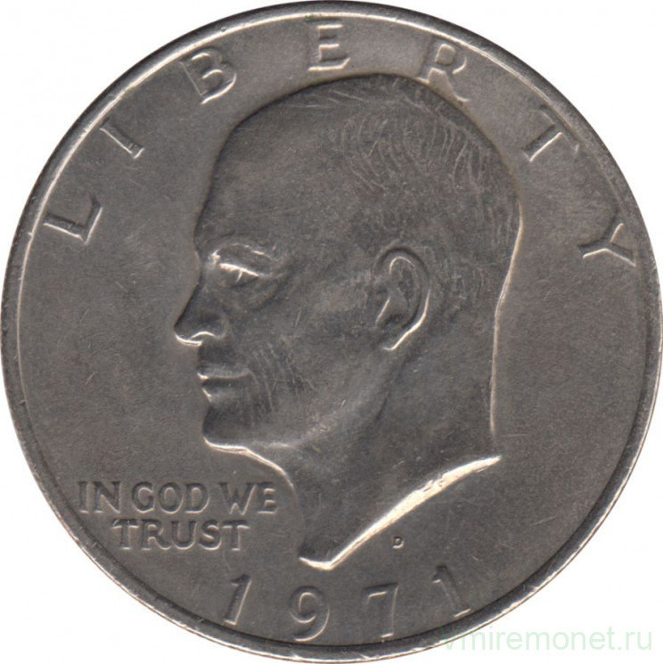 Монета. США. 1 доллар 1971 год. Монетный двор D.
